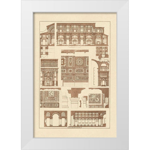 Barrel Vaults of the Renaissance White Modern Wood Framed Art Print by Buhlmann, J.