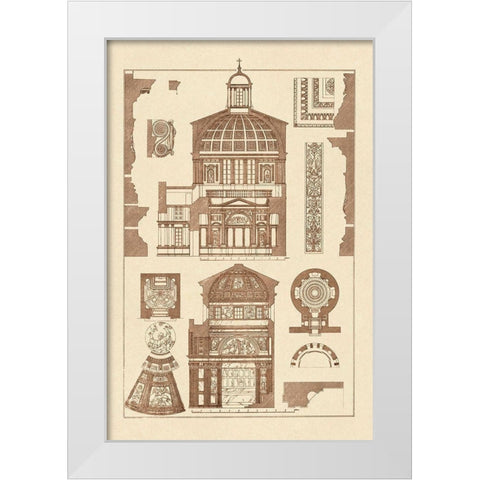 Domical Vaulting of the Renaissance White Modern Wood Framed Art Print by Buhlmann, J.