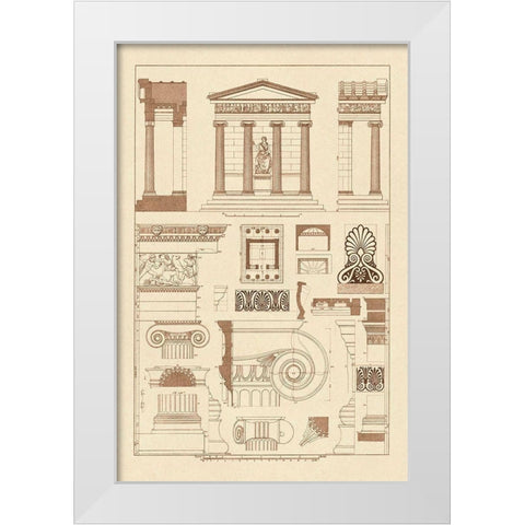 Temple of Nike Apteros at Athens White Modern Wood Framed Art Print by Buhlmann, J.
