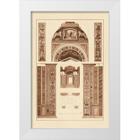 Decoration of the Second Corridor of the Loggie in the Vatican White Modern Wood Framed Art Print by Buhlmann, J.
