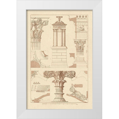 Monument of Lysicrates at Athens White Modern Wood Framed Art Print by Buhlmann, J.