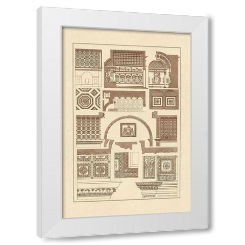 Roman Barrel Vaults White Modern Wood Framed Art Print by Buhlmann, J.