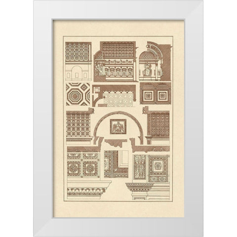 Roman Barrel Vaults White Modern Wood Framed Art Print by Buhlmann, J.