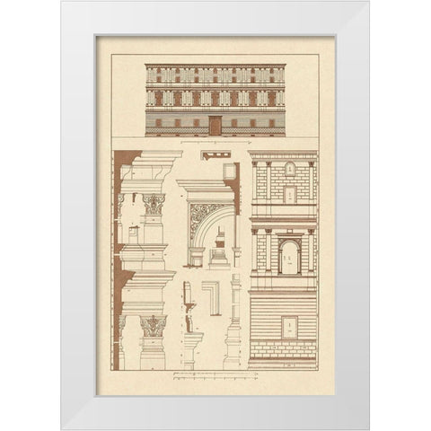 Palazzo Giraud at Rome White Modern Wood Framed Art Print by Buhlmann, J.