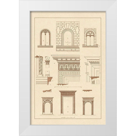 Windows and Doorways of the Renaissance White Modern Wood Framed Art Print by Buhlmann, J.