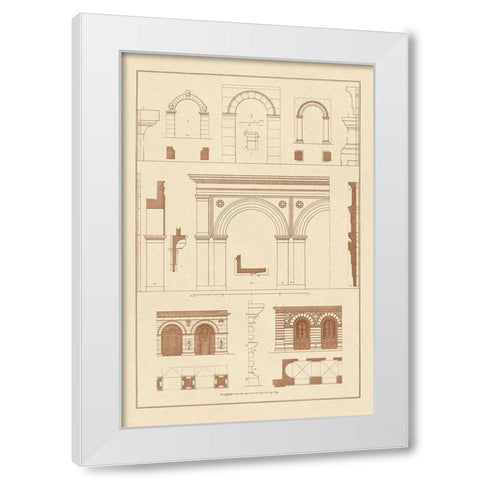 Gateways, Arches and Arcades White Modern Wood Framed Art Print by Buhlmann, J.