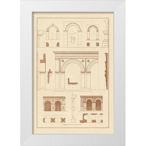 Gateways, Arches and Arcades White Modern Wood Framed Art Print by Buhlmann, J.