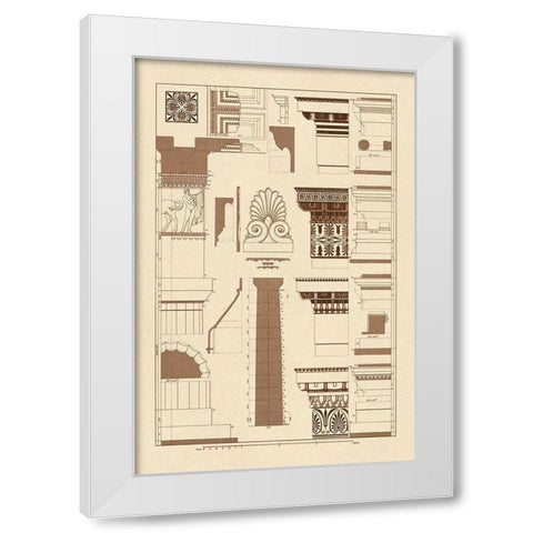 Details of the Parthenon at Athens White Modern Wood Framed Art Print by Buhlmann, J.