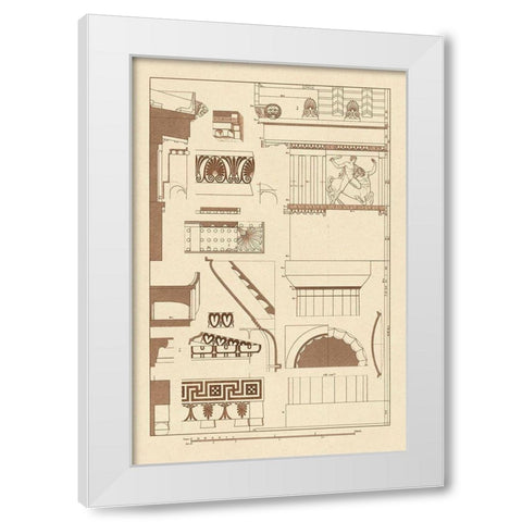 Details of Parthenon at Athens White Modern Wood Framed Art Print by Buhlmann, J.