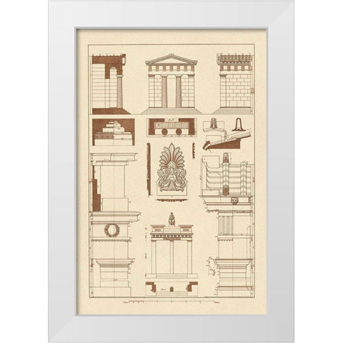 Temple of Diana, Monument of Thrasyllus White Modern Wood Framed Art Print by Buhlmann, J.