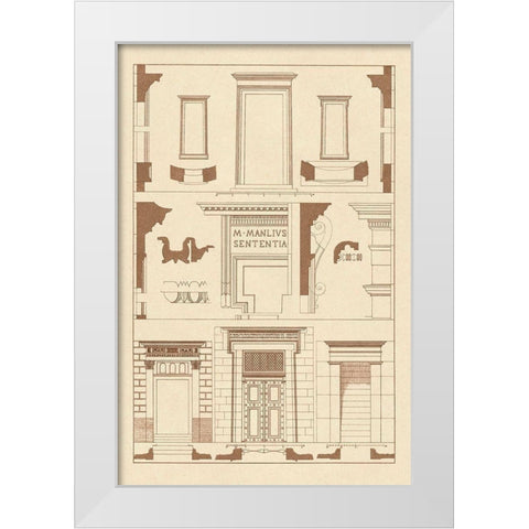 Doorways White Modern Wood Framed Art Print by Buhlmann, J.