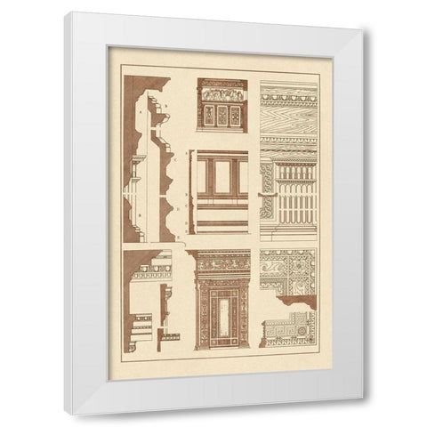 Wall Facing with Wood Paneling White Modern Wood Framed Art Print by Buhlmann, J.