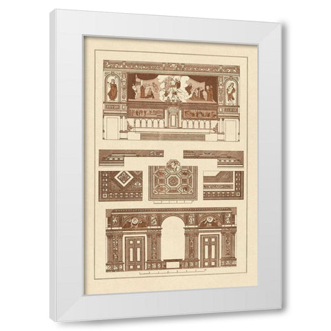 Decoration of Large Halls, Polychrome White Modern Wood Framed Art Print by Buhlmann, J.
