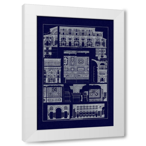 Barrel Vaults of the Renaissance (Blueprint) White Modern Wood Framed Art Print by Buhlmann, J.