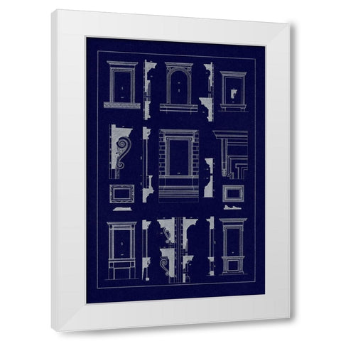 Widows of the Renaissance (Blueprint) White Modern Wood Framed Art Print by Buhlmann, J.