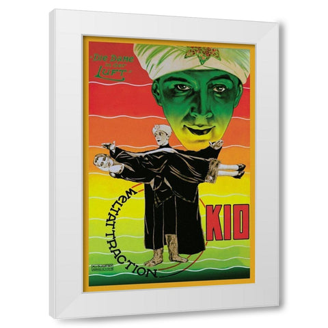 Magicians: Dame in der Luft: Weltattraction Kio White Modern Wood Framed Art Print by Unknown