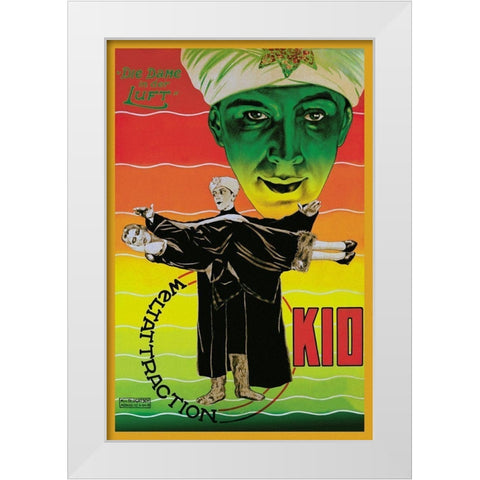 Magicians: Dame in der Luft: Weltattraction Kio White Modern Wood Framed Art Print by Unknown
