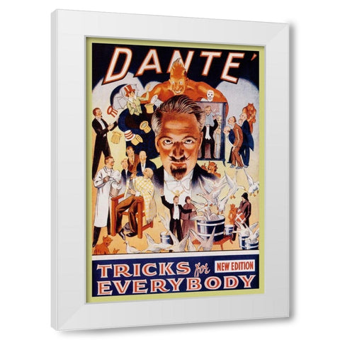 Magicians: Dante: Tricks for Everybody White Modern Wood Framed Art Print by Unknown