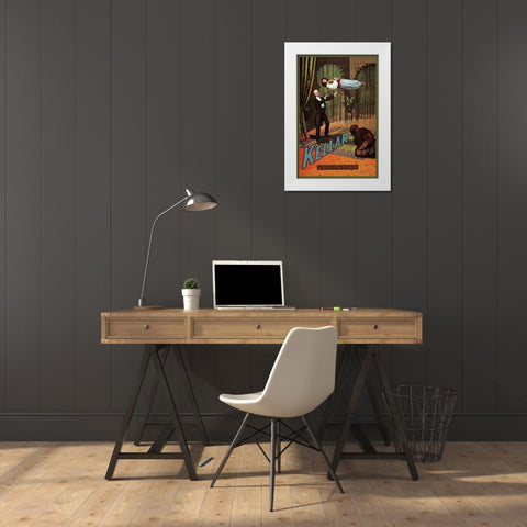 Magicians: Kellar: Levitation White Modern Wood Framed Art Print by Unknown