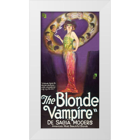 Vintage Film Posters: Blonde Vampire White Modern Wood Framed Art Print by Unknown
