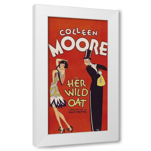 Vintage Film Posters: Her Wild Oat White Modern Wood Framed Art Print by Unknown