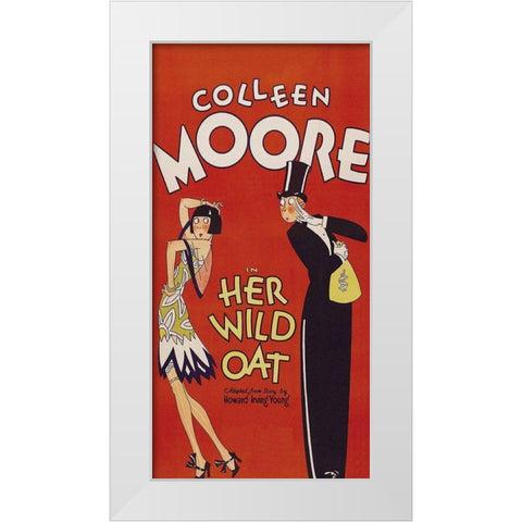 Vintage Film Posters: Her Wild Oat White Modern Wood Framed Art Print by Unknown