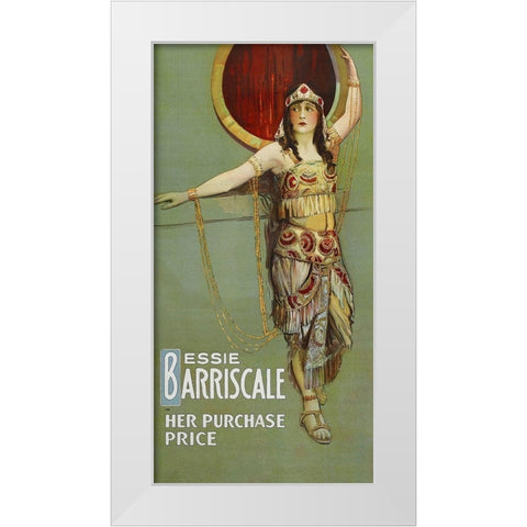 Vintage Film Posters: Her Purchase Price White Modern Wood Framed Art Print by Unknown
