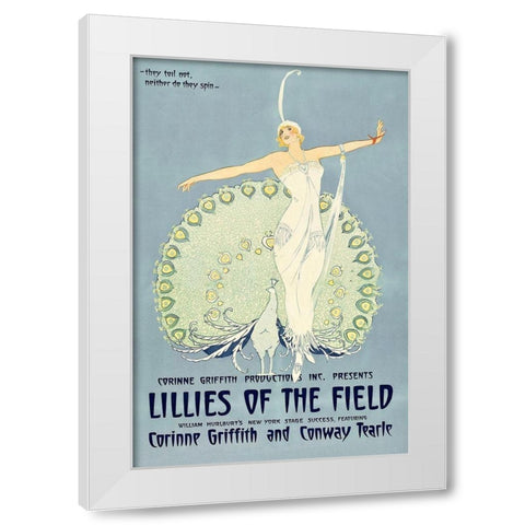 Vintage Film Posters: Lilies of the Field White Modern Wood Framed Art Print by Unknown