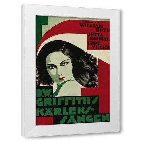 Vintage Film Posters: Lady of the Pavements White Modern Wood Framed Art Print by Unknown