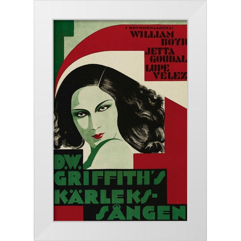 Vintage Film Posters: Lady of the Pavements White Modern Wood Framed Art Print by Unknown