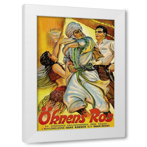 Vintage Film Posters: Love in the Desert Okens Ros White Modern Wood Framed Art Print by Unknown