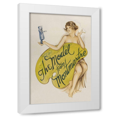 Vintage Film Posters: Model from Montmartre White Modern Wood Framed Art Print by Unknown