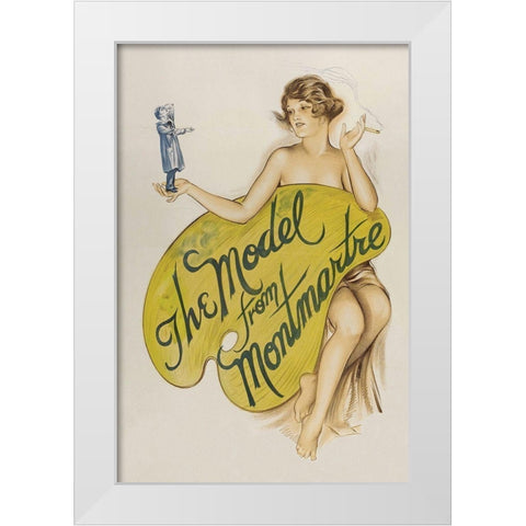 Vintage Film Posters: Model from Montmartre White Modern Wood Framed Art Print by Unknown
