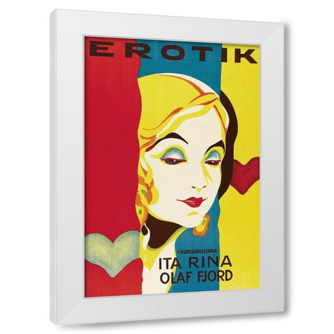 Vintage Film Posters: Seduction Erotik White Modern Wood Framed Art Print by Unknown