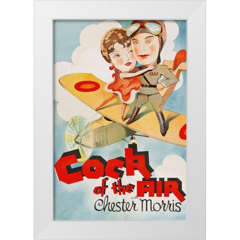 Vintage Film Posters: Cock of the Air White Modern Wood Framed Art Print by Unknown