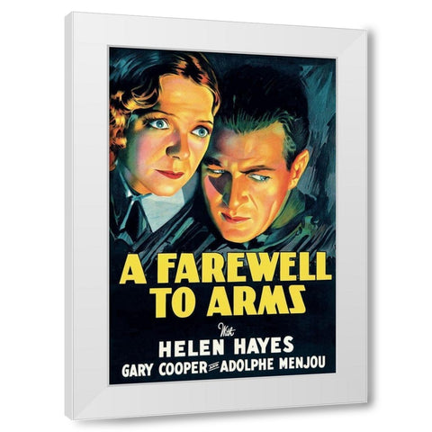 Vintage Film Posters: Farewell to Arms White Modern Wood Framed Art Print by Unknown