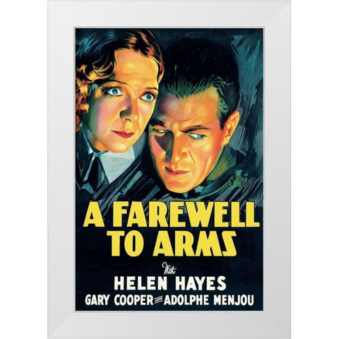 Vintage Film Posters: Farewell to Arms White Modern Wood Framed Art Print by Unknown