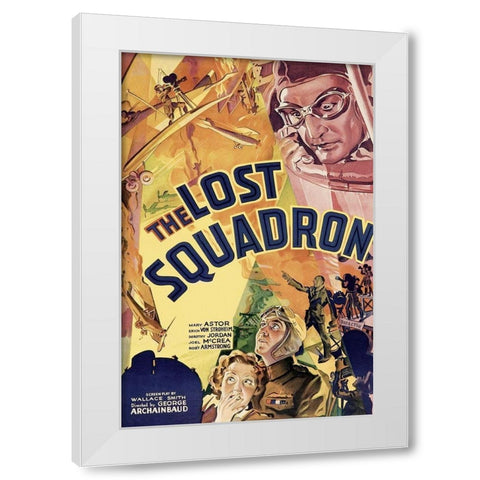 Vintage Film Posters: Lost Squadron White Modern Wood Framed Art Print by Unknown