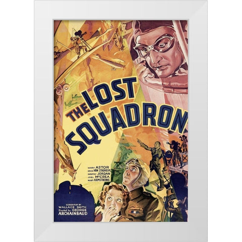 Vintage Film Posters: Lost Squadron White Modern Wood Framed Art Print by Unknown