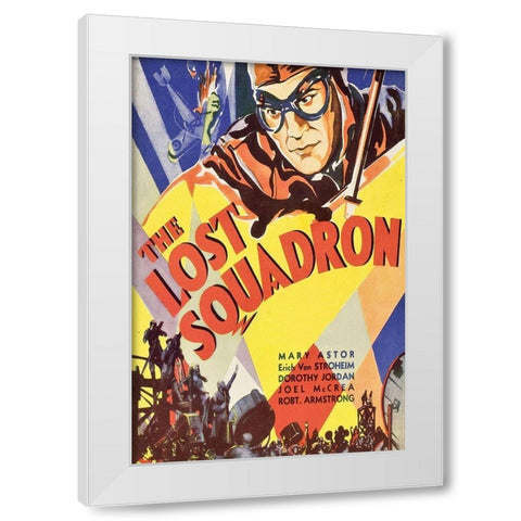 Vintage Film Posters: Lost Squadron White Modern Wood Framed Art Print by Unknown