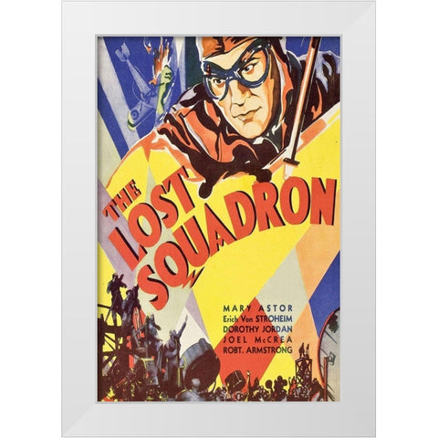 Vintage Film Posters: Lost Squadron White Modern Wood Framed Art Print by Unknown