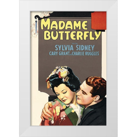 Vintage Film Posters: Madame Butterfly White Modern Wood Framed Art Print by Unknown