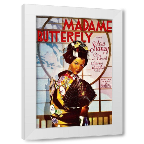 Vintage Film Posters: Madame Butterfly White Modern Wood Framed Art Print by Unknown