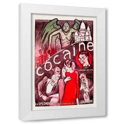 Vintage Vices: Cocaine White Modern Wood Framed Art Print by Vintage Vices
