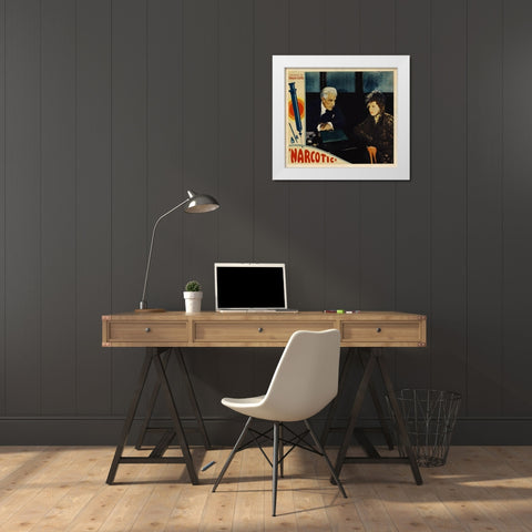 Vintage Vices: Narcotic White Modern Wood Framed Art Print by Vintage Vices