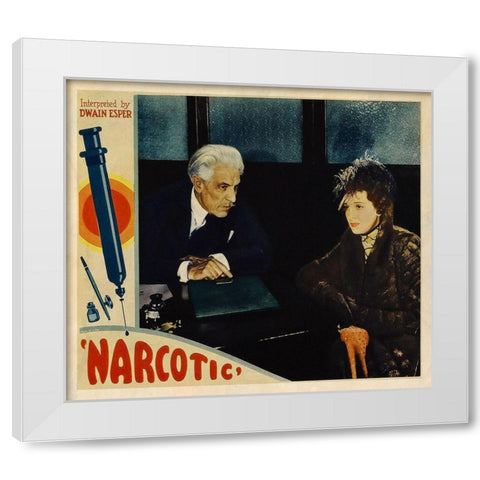 Vintage Vices: Narcotic White Modern Wood Framed Art Print by Vintage Vices