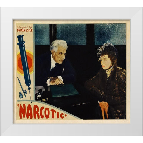 Vintage Vices: Narcotic White Modern Wood Framed Art Print by Vintage Vices