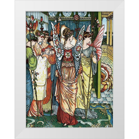 Hind in the Wood - The Baby White Modern Wood Framed Art Print by Crane, Walter