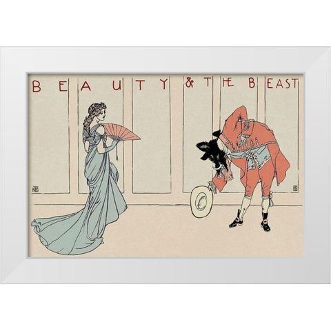 Beauty and the Beast - The Bow White Modern Wood Framed Art Print by Crane, Walter