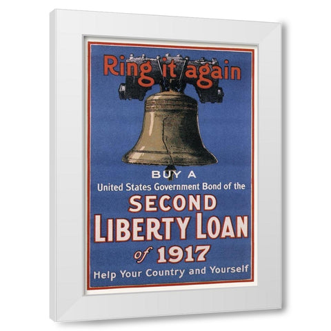 WWI: Ring It Again White Modern Wood Framed Art Print by Unknown